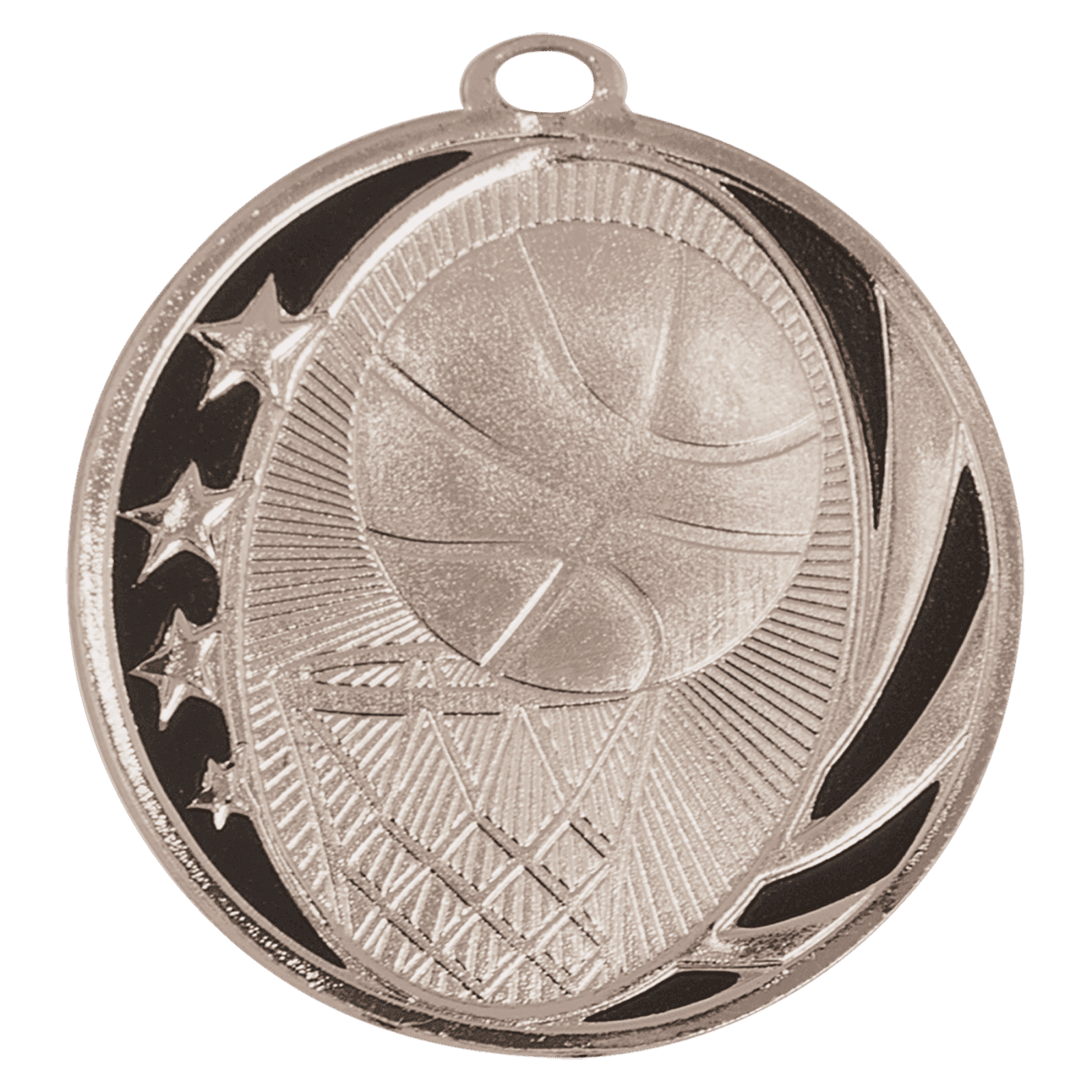 Basketball MidNite Star Medal-Silver