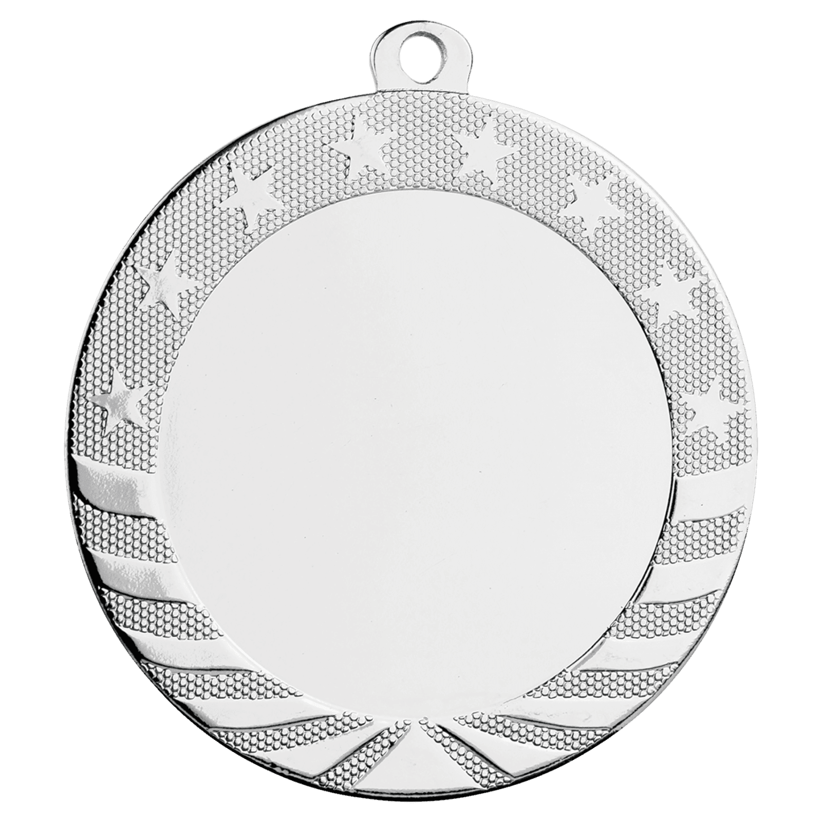 Starbrite 2" Insert Holder Medal-Bright Silver (Insert Not Included)