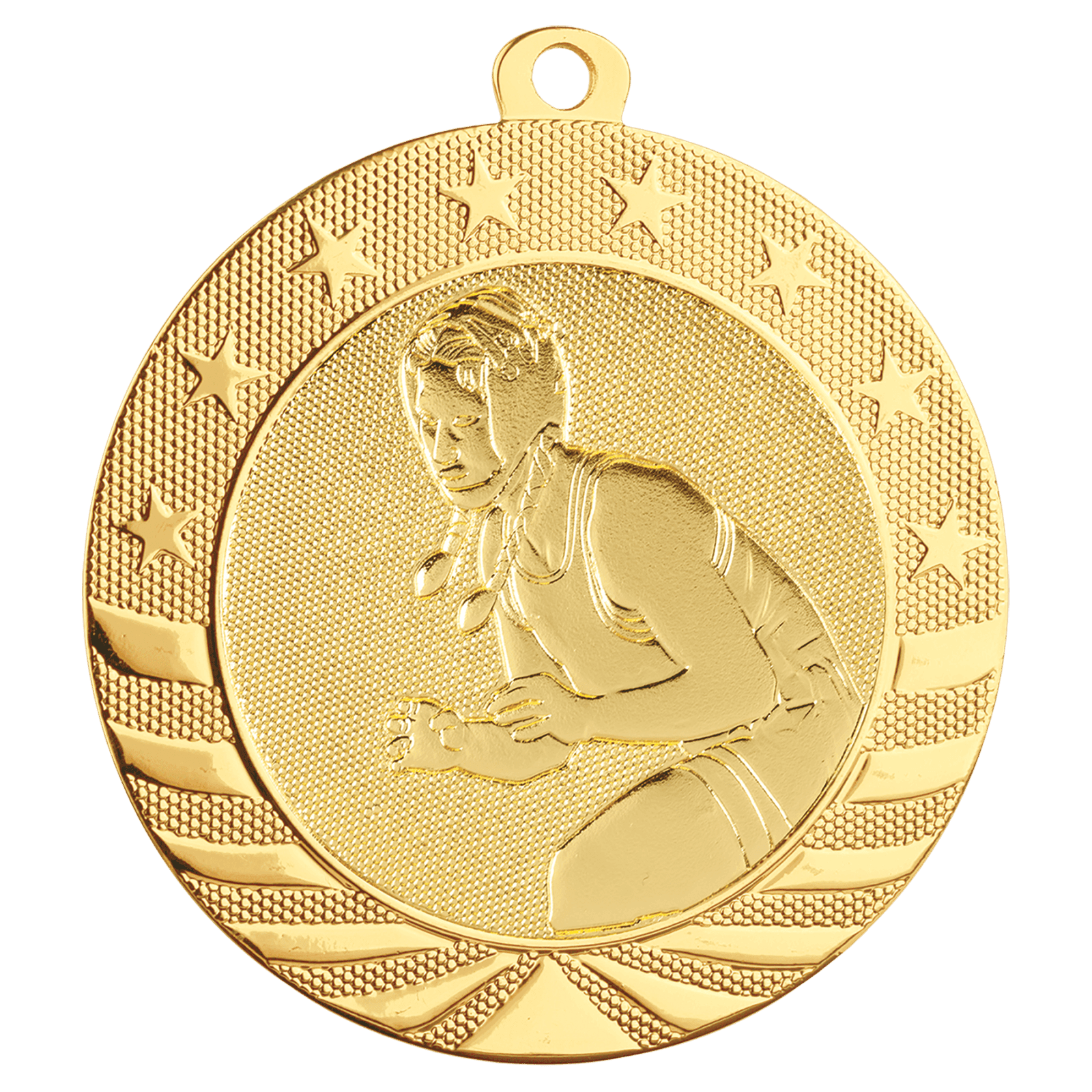 Female Wrestling Starbrite Medal-Gold