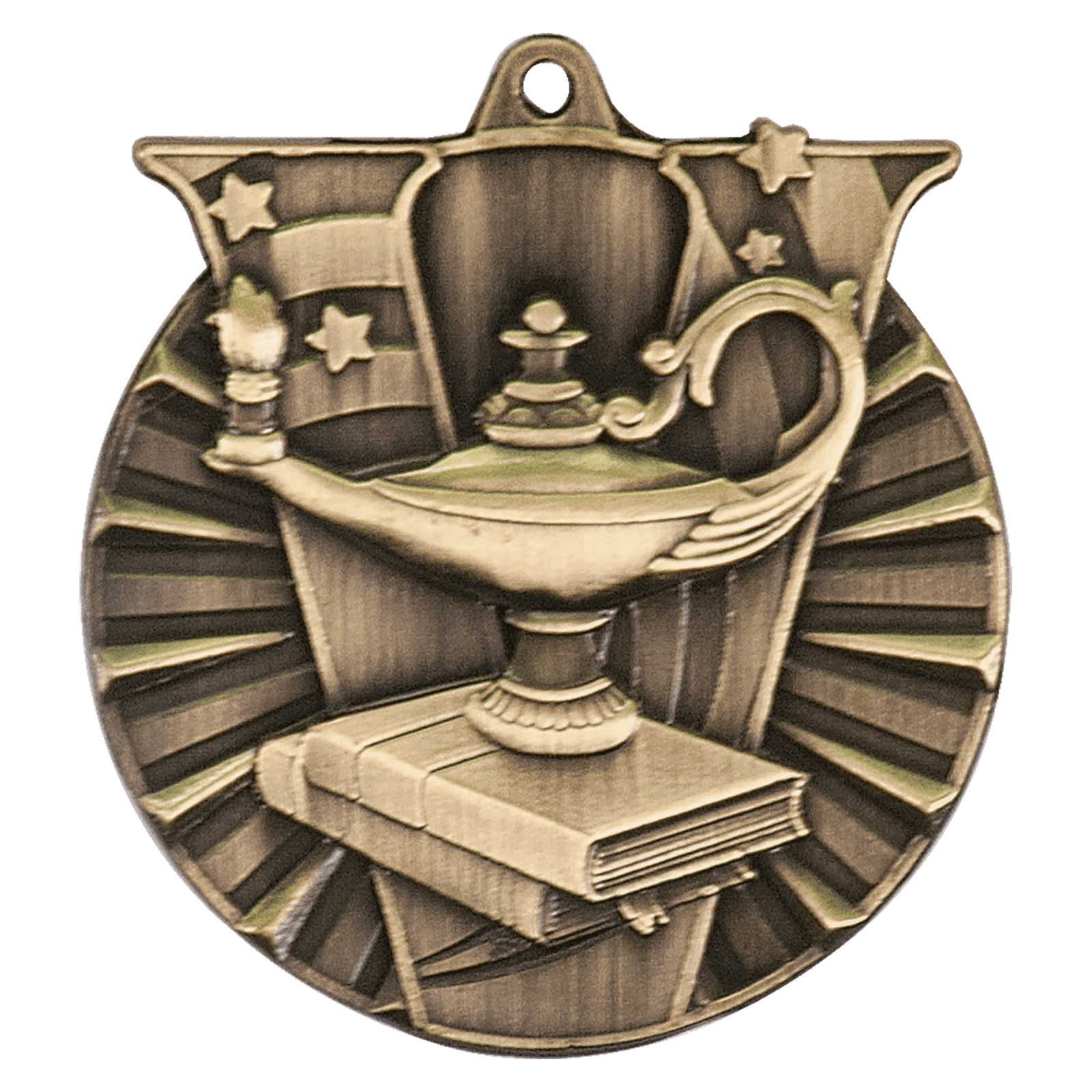 Lamp of Knowledge Victory Medal-Gold