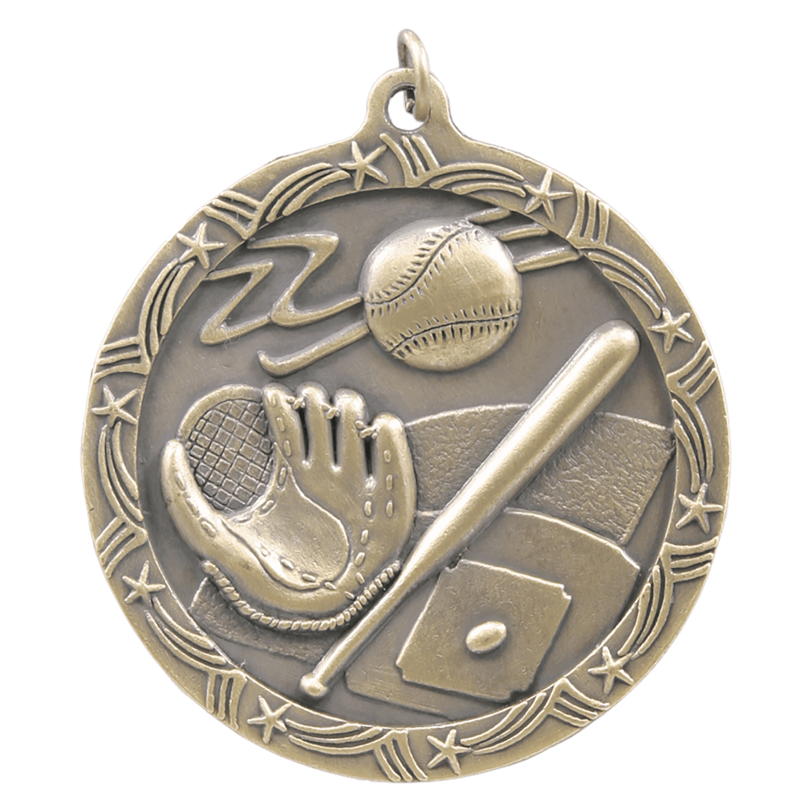 Baseball/Softball Shooting Star Medal-Gold