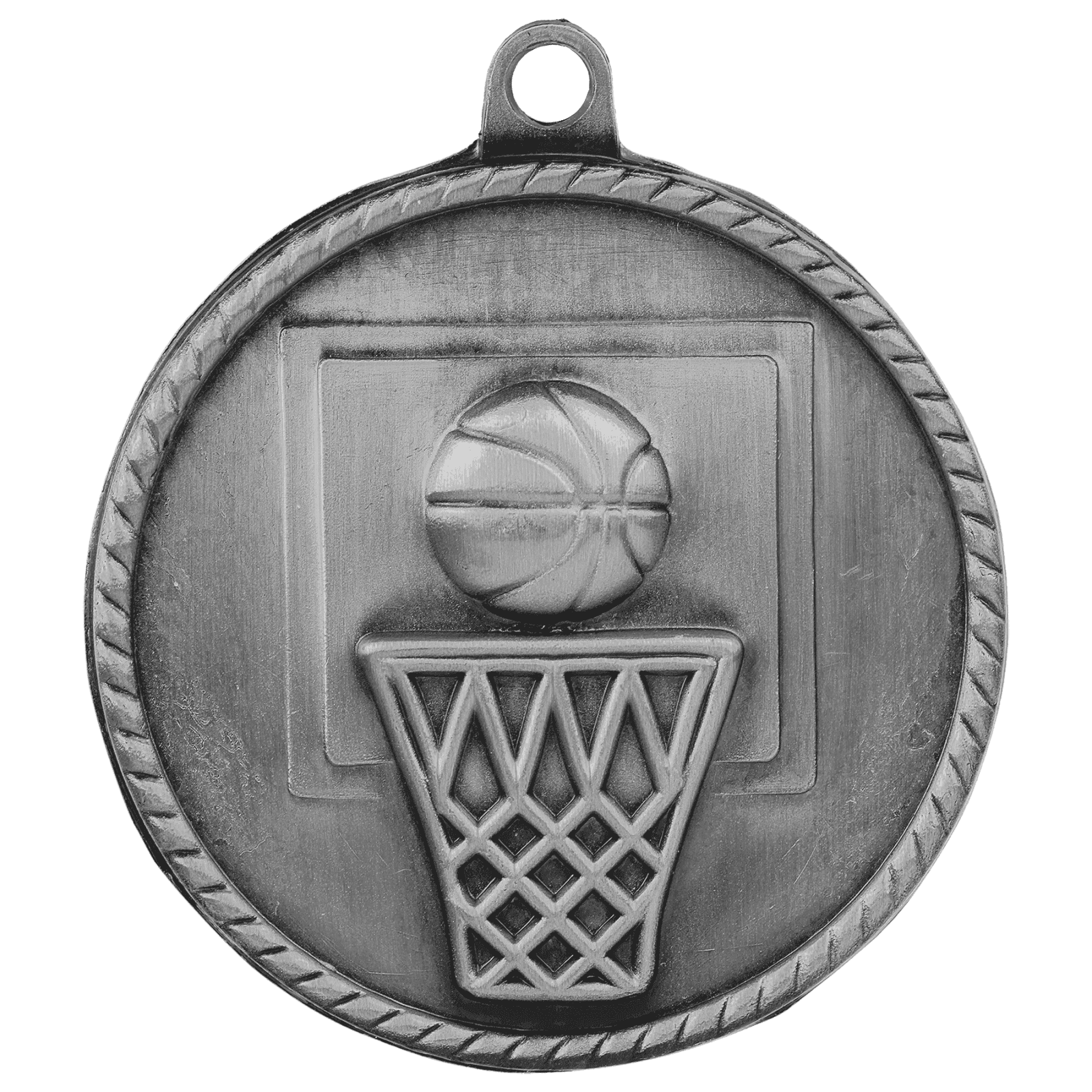 Basketball High Relief Medal-Silver