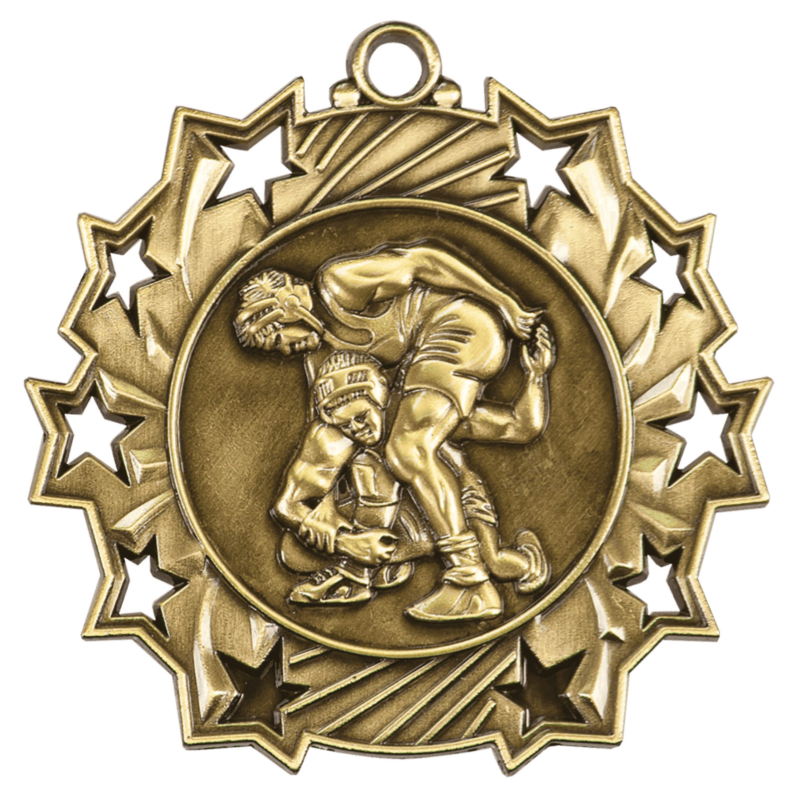 Wrestling Ten Star Medal-Gold