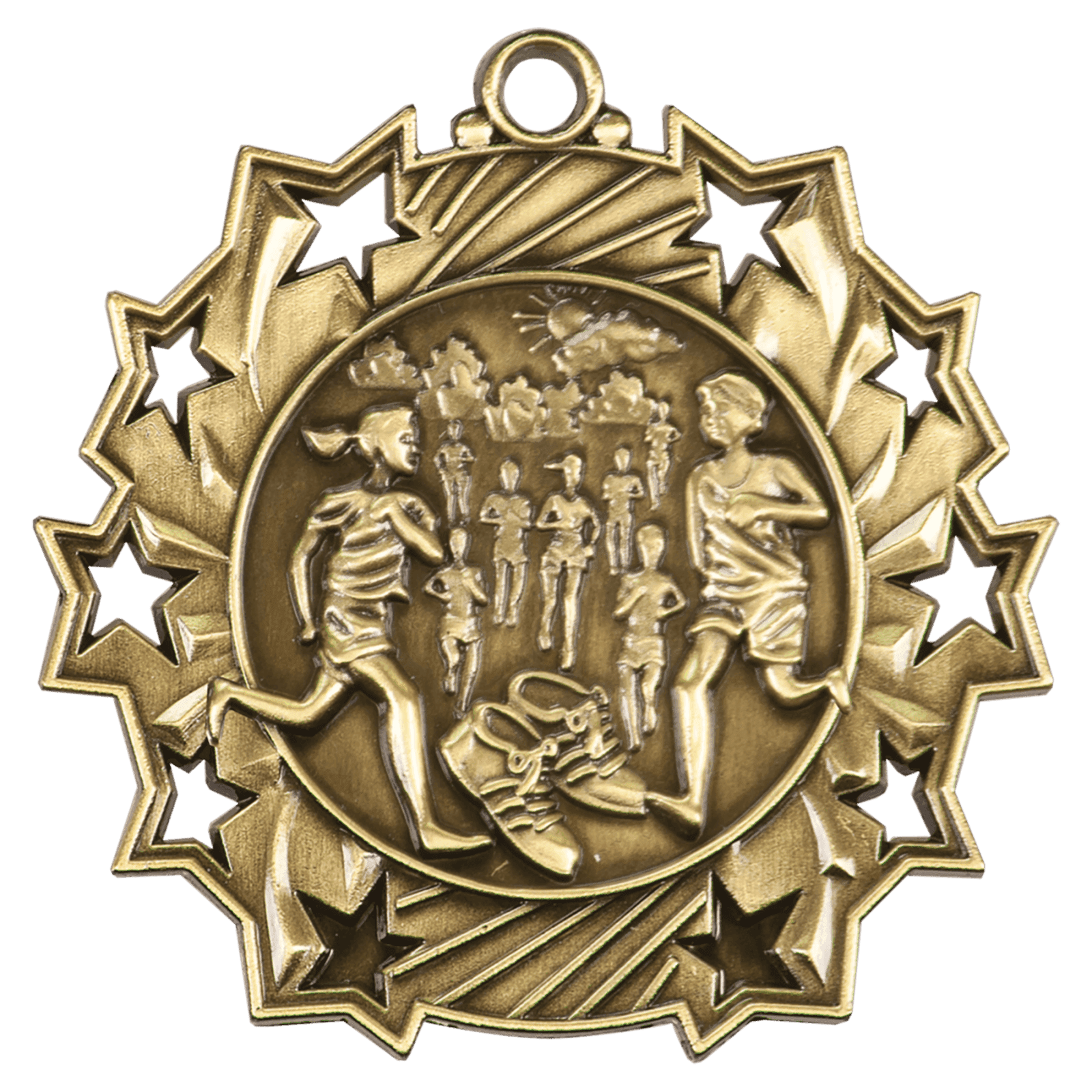 Cross Country Ten Star Medal-Gold