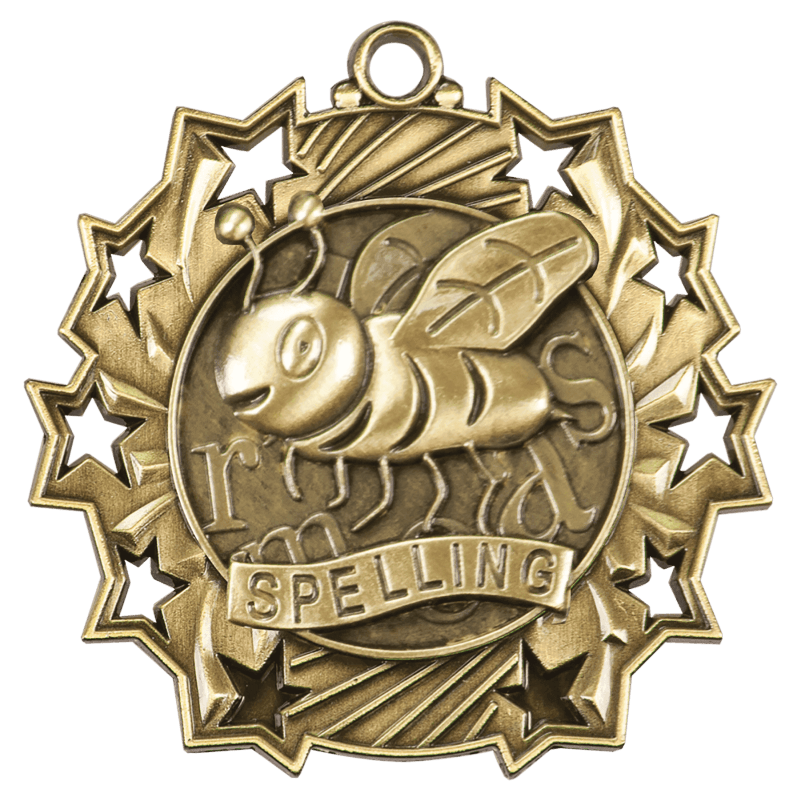 Spelling Ten Star Medal-Gold
