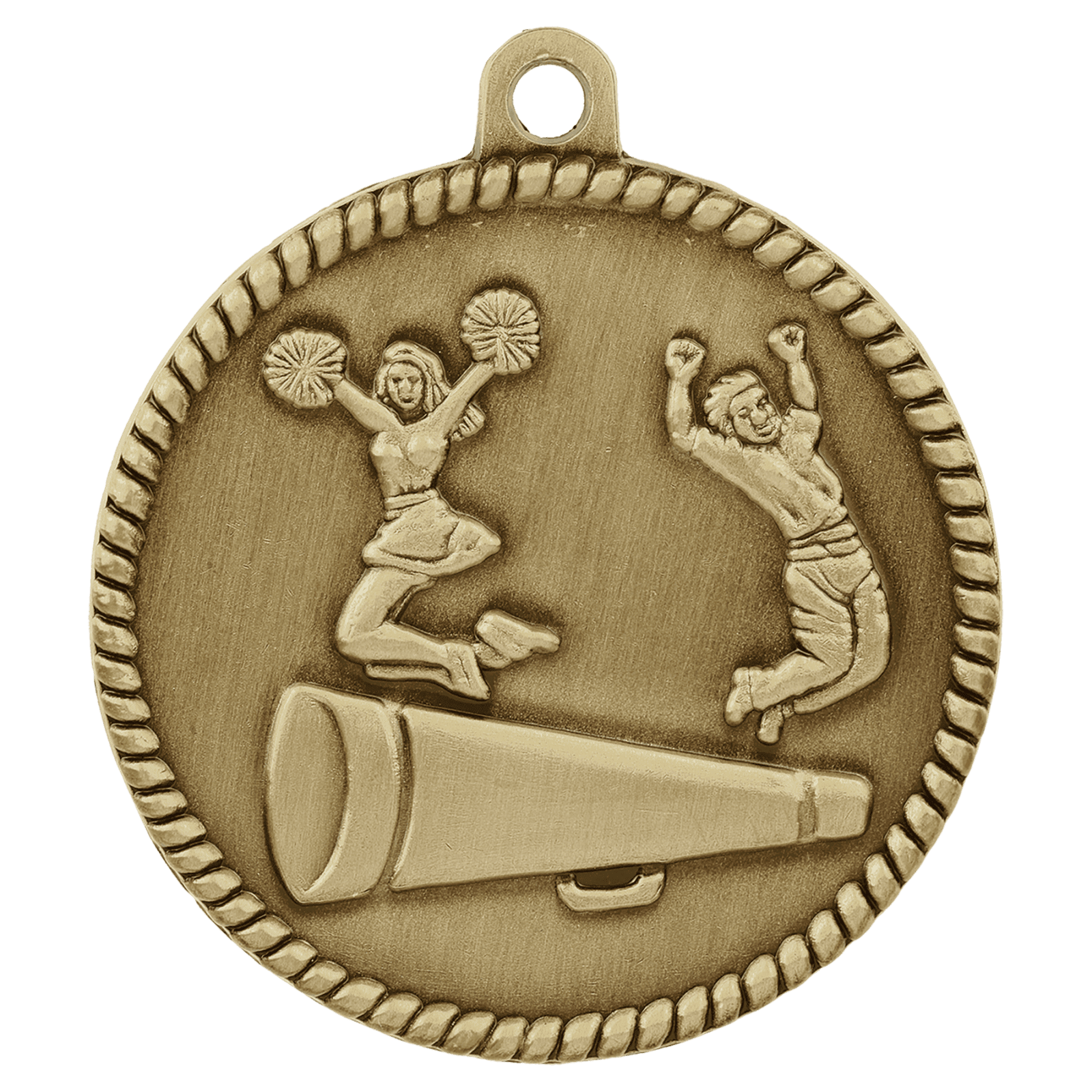 Cheer High Relief Medal-Gold