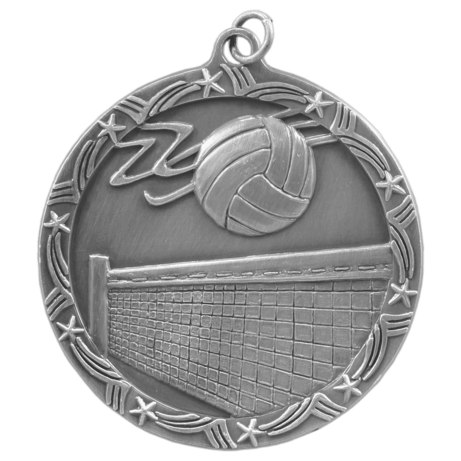 Volleyball Shooting Star Medal-Silver