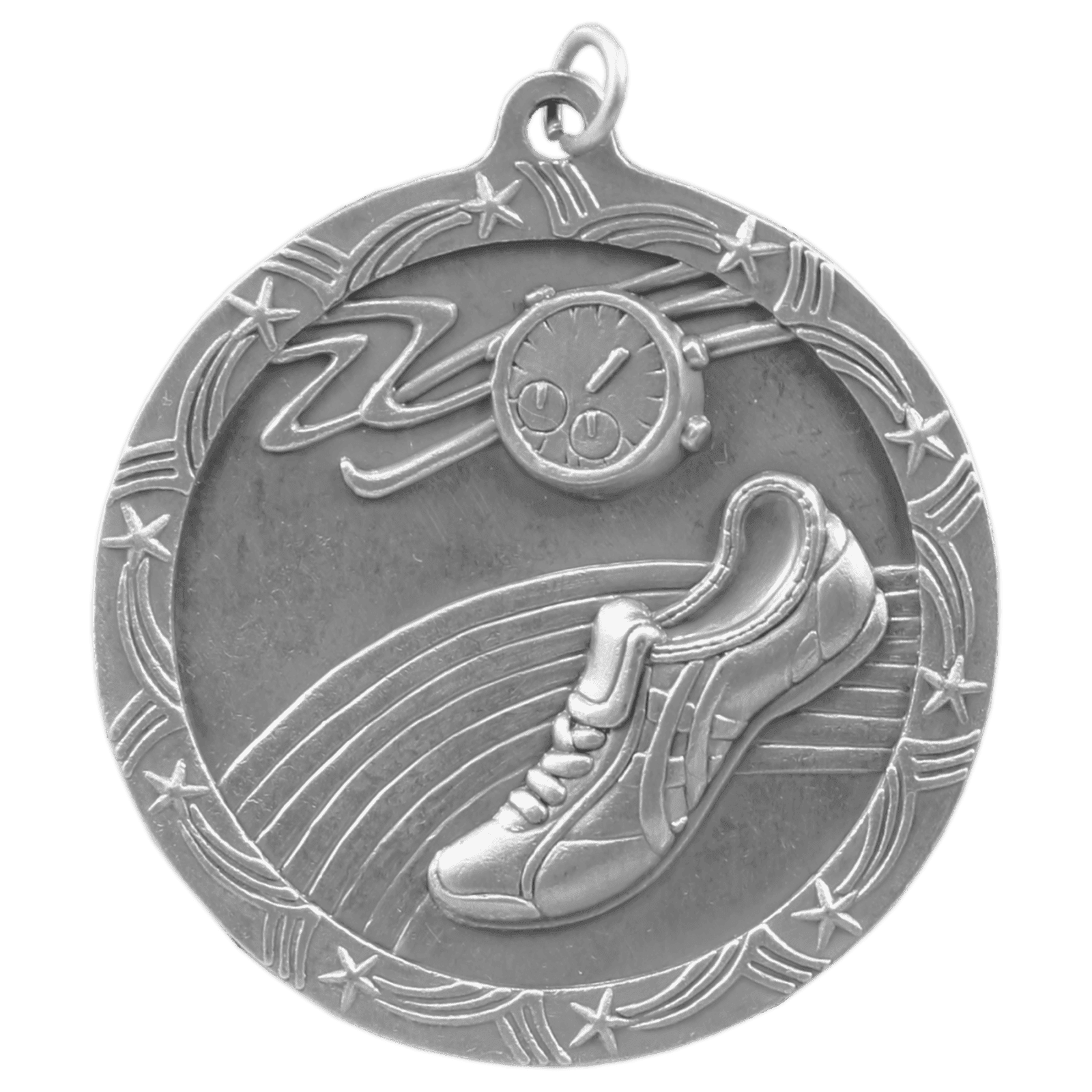 Track Shooting Star Medal-Silver