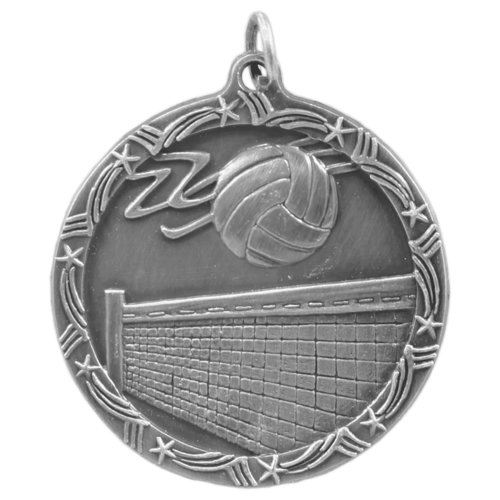 Volleyball Shooting Star Medal-Silver