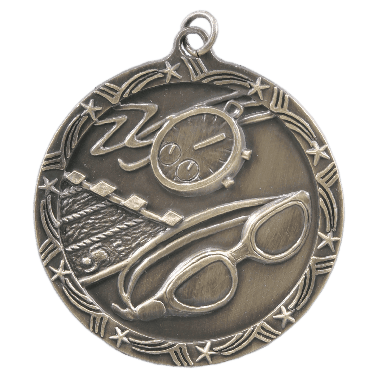 Swimming Shooting Star Medal-Gold