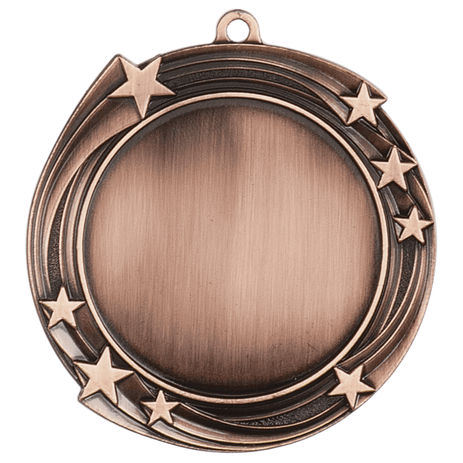 Swirling Star 2" Insert Holder Medal-Antique Bronze (Insert Not Included)