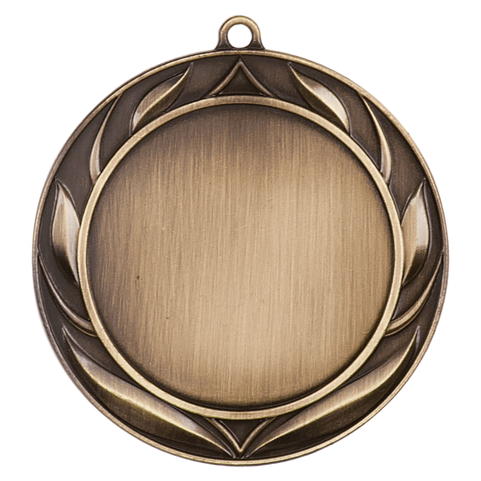 Wreath 2" Insert Holder Medal-Antique Gold (Insert Not Included)
