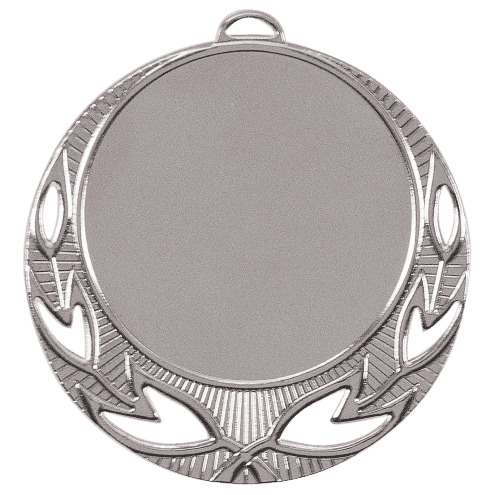 Open Wreath 2" Insert Holder Medal-Antique Silver (Insert Not Included)