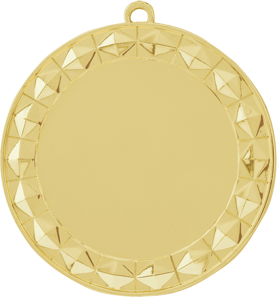 Diamond 2" Insert Holder Medal-Bright Gold (Insert Not Included)