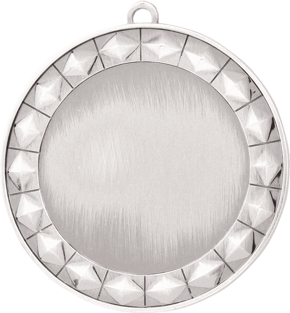 Diamond 2" Insert Holder Medal-Bright Silver (Insert Not Included)