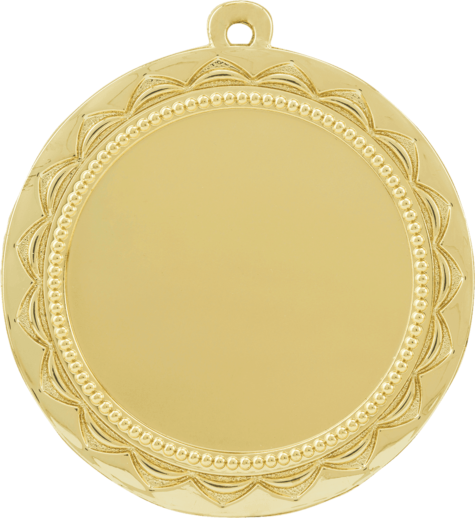 Sun 2" Insert Holder Medal-Bright Gold (Insert Not Included)