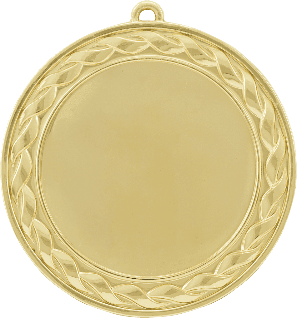 Weave 2" Insert Holder Medal-Bright Gold (Insert Not Included)