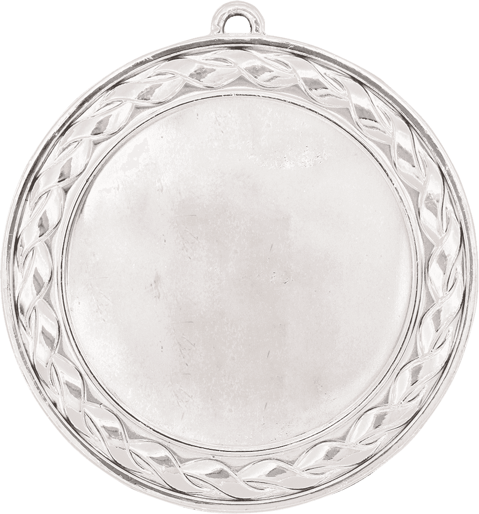 Weave 2" Insert Holder Medal-Bright Silver (Insert Not Included)