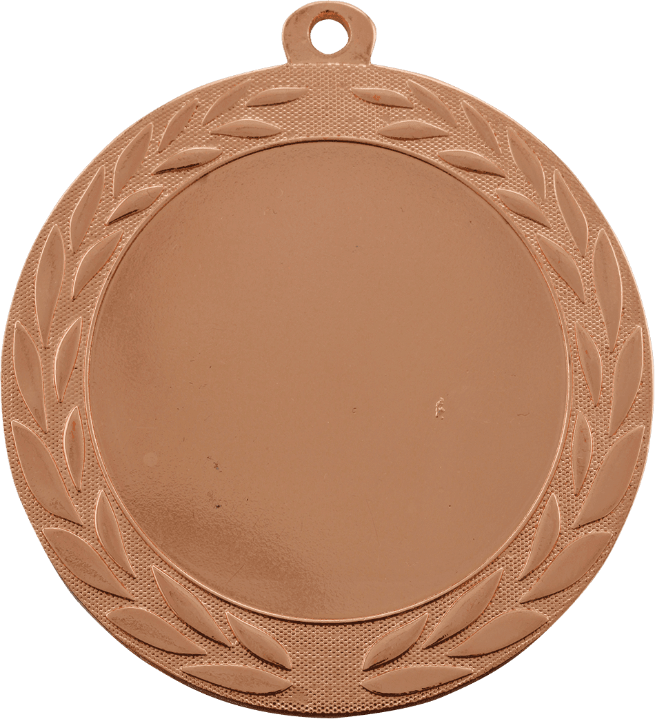 Wreath 2" Insert Holder Medal-Bright Bronze (Insert Not Included)