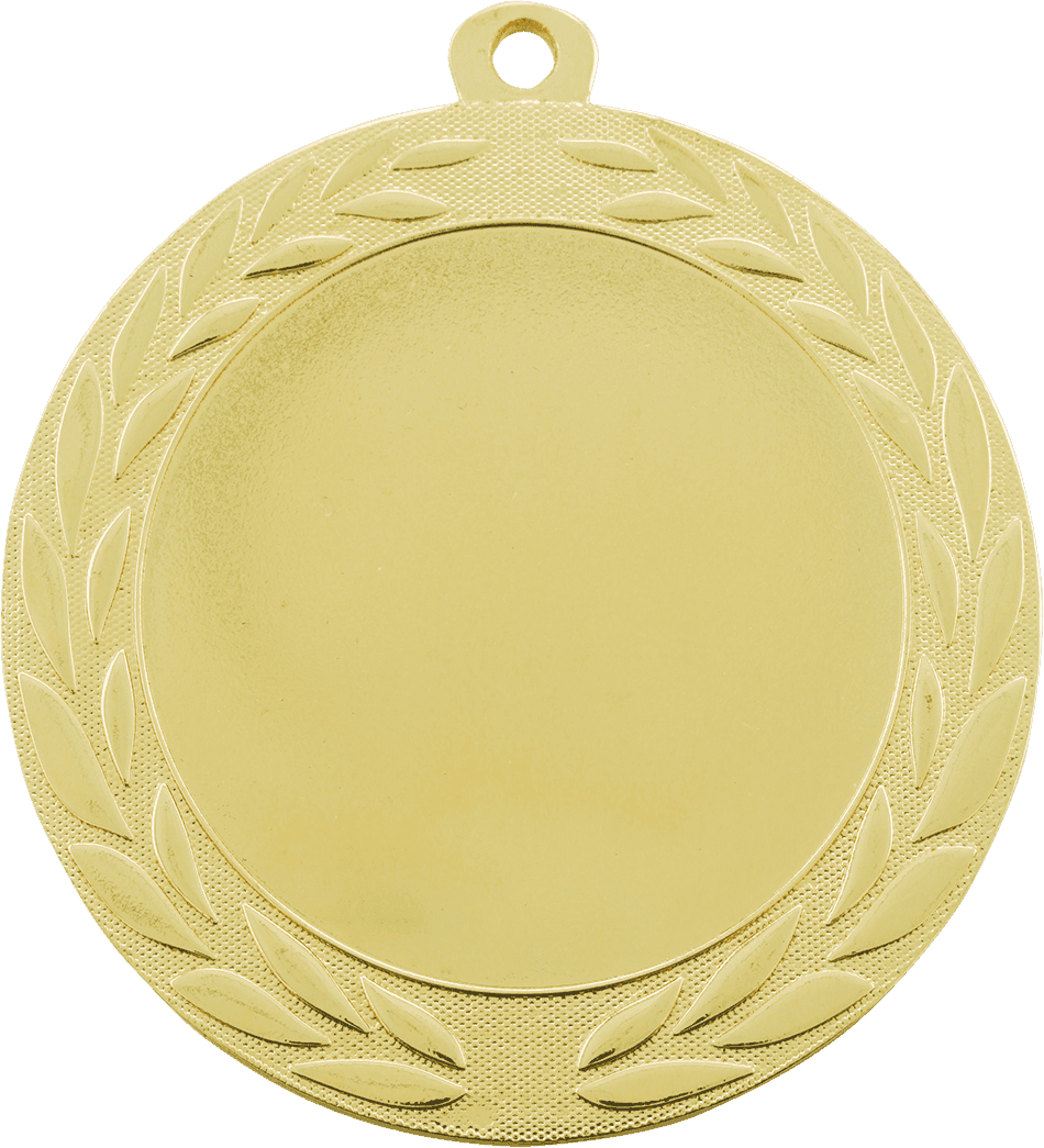 Wreath 2" Insert Holder Medal-Bright Gold (Insert Not Included)