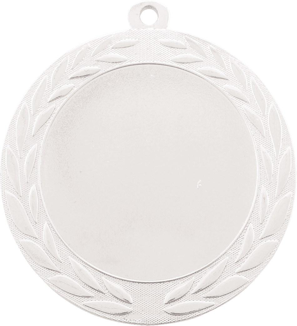 Wreath 2" Insert Holder Medal-Bright Silver (Insert Not Included)