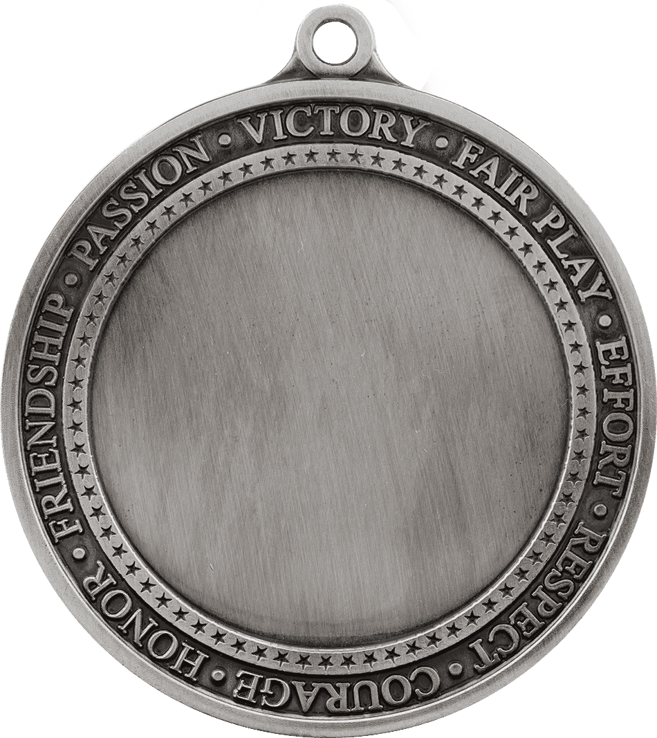 Inspirational 2" Insert Holder Medal-Antique Silver (Insert Not Included)