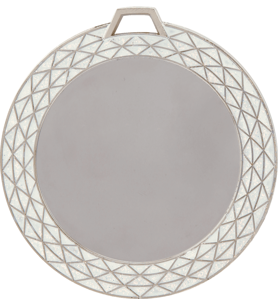 White Bling 2" Insert Holder Medal (Insert Not Included)
