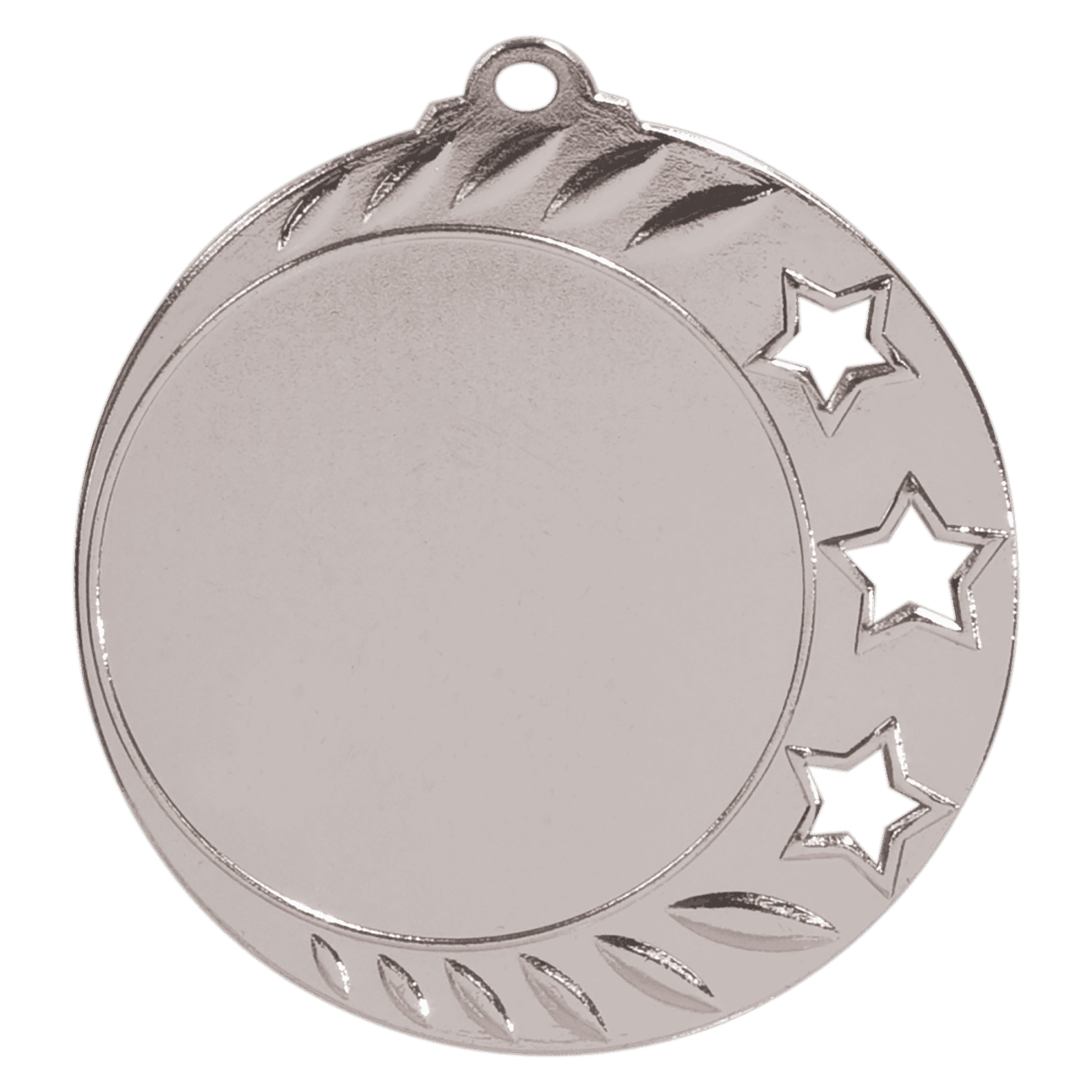 3-Star 2" Insert Holder Medal-Antique Silver (Insert Not Included)