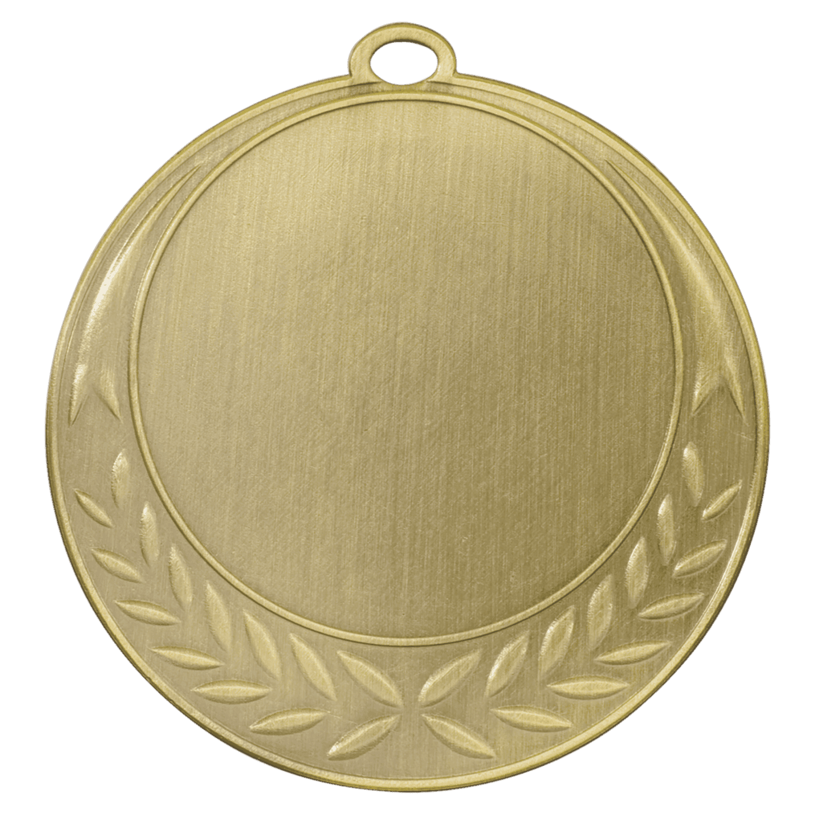 Half Wreath 2" Insert Holder Medal-Antique Gold (Insert Not Included)