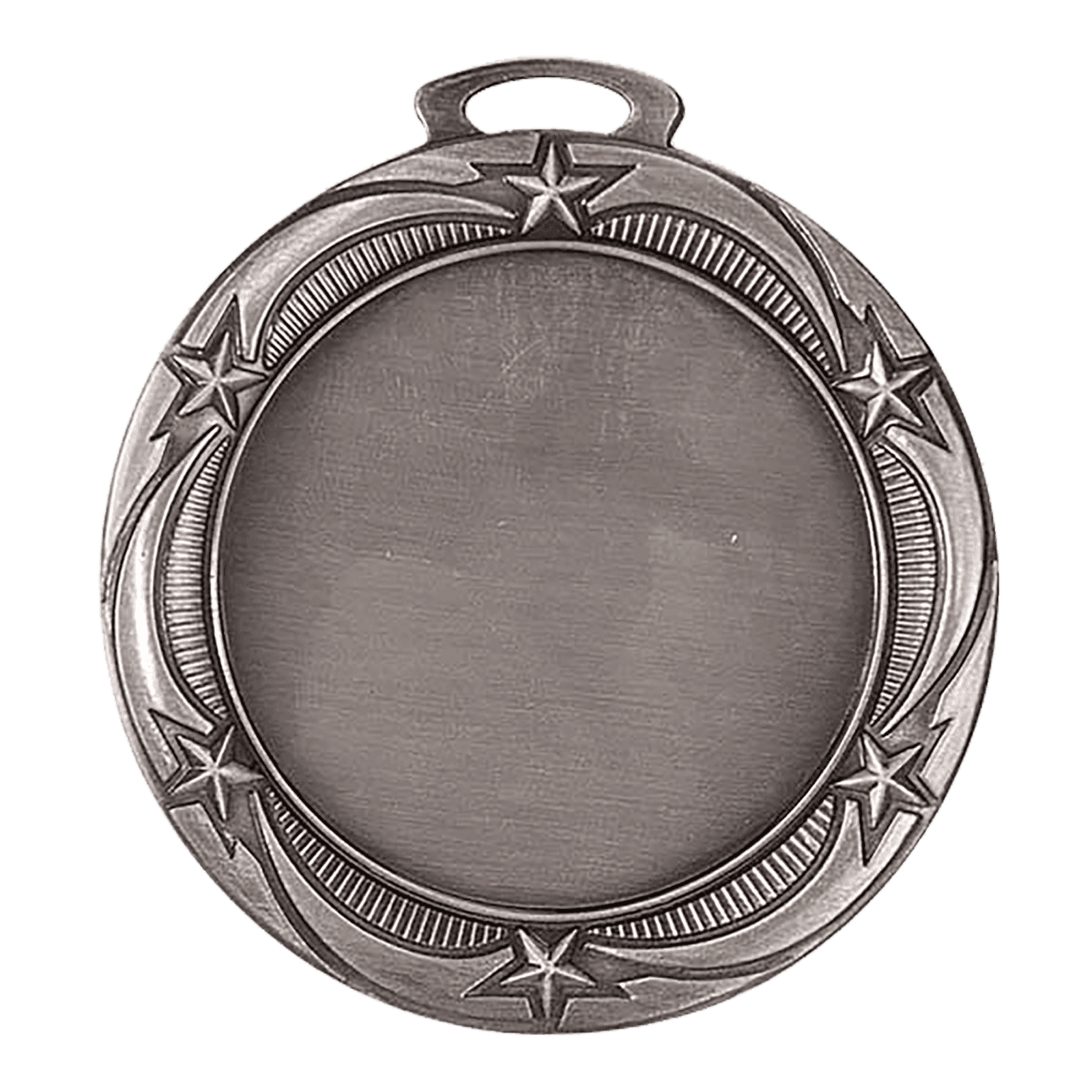 Star 2" Insert Holder Medal-Antique Silver (Insert Not Included)