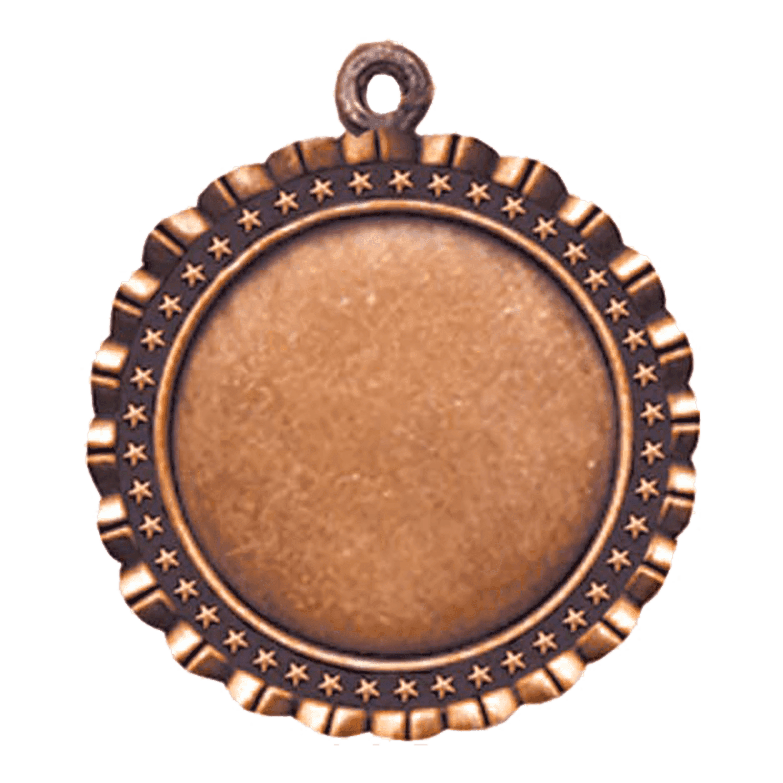 Star 2" Insert Holder Medal-Antique Bronze (Insert Not Included)