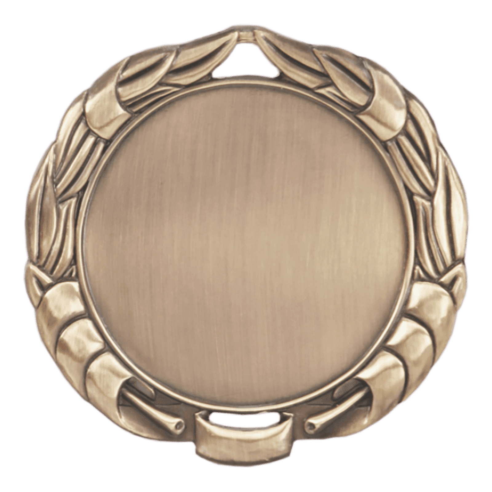 Wreath 2" Insert Holder Medal-Antique Gold (Insert Not Included)