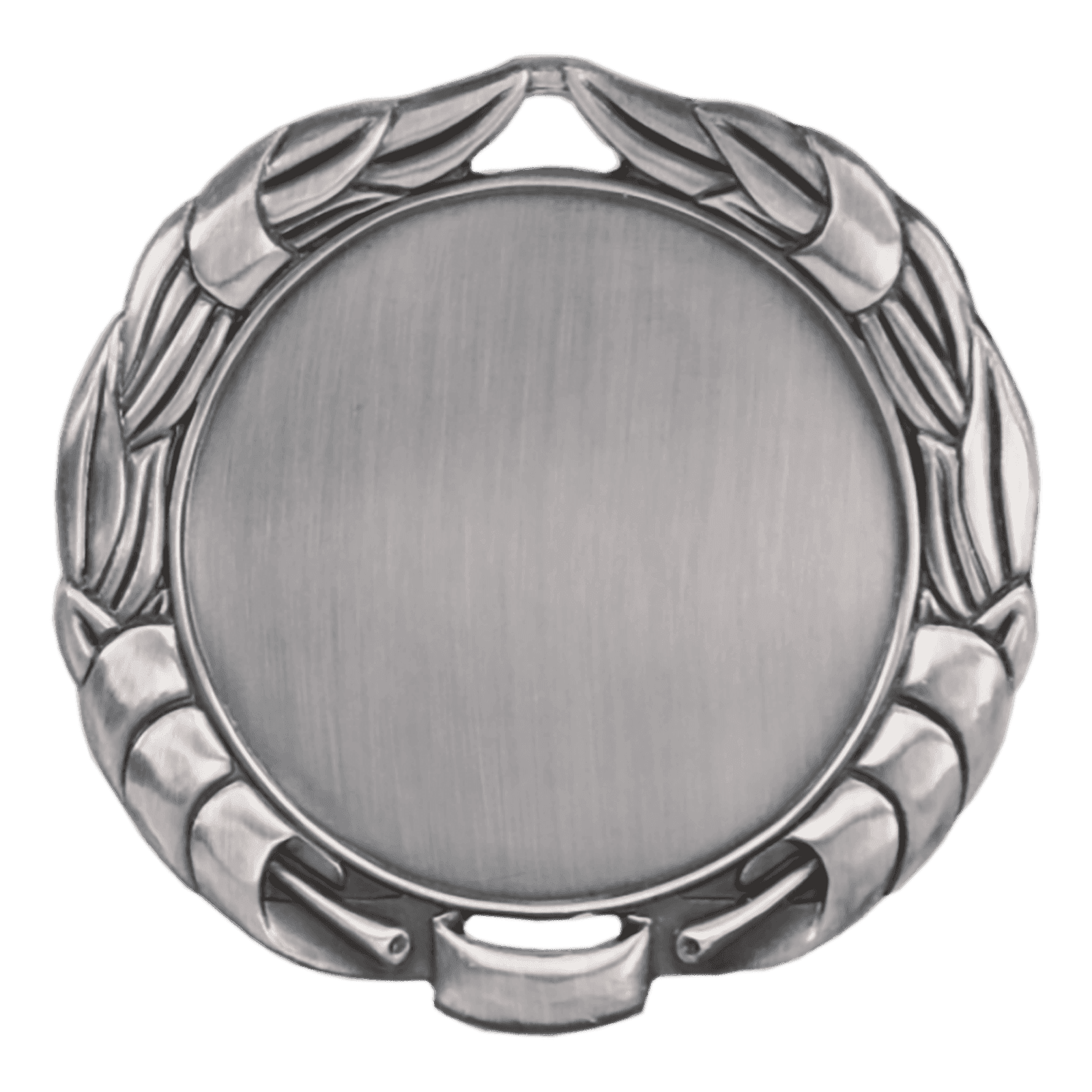 Wreath 2" Insert Holder Medal-Antique Silver (Insert Not Included)
