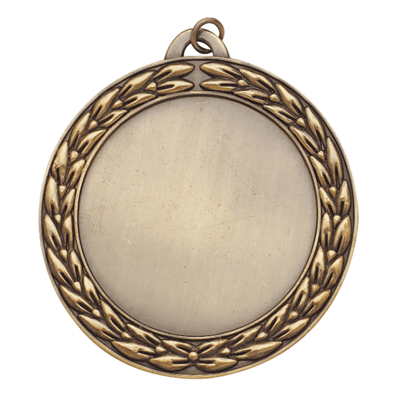 Wreath 2" Insert Holder Medal-Antique Gold (Insert Not Included)