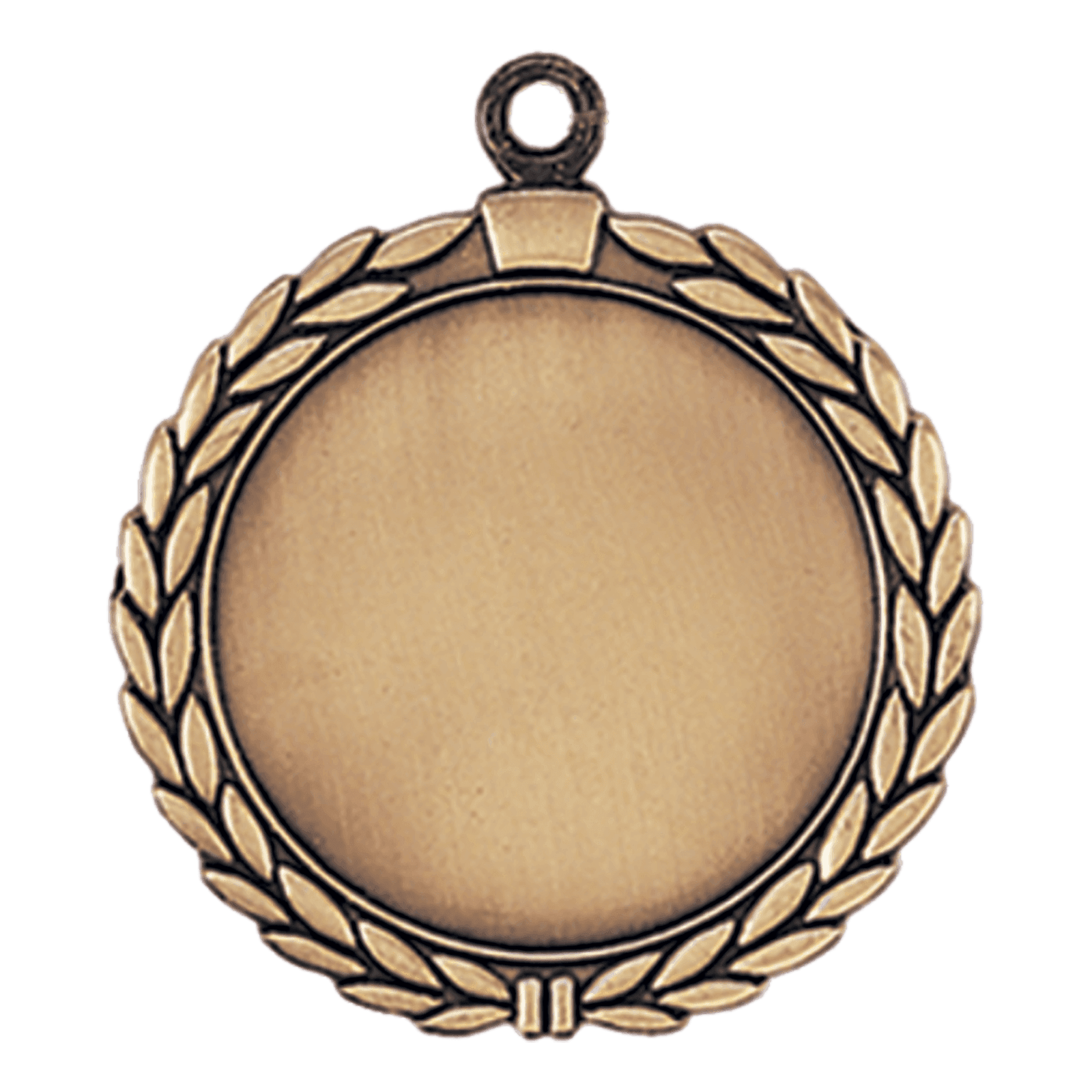 Wreath 2" Insert Holder Medal-Antique Gold (Insert Not Included)