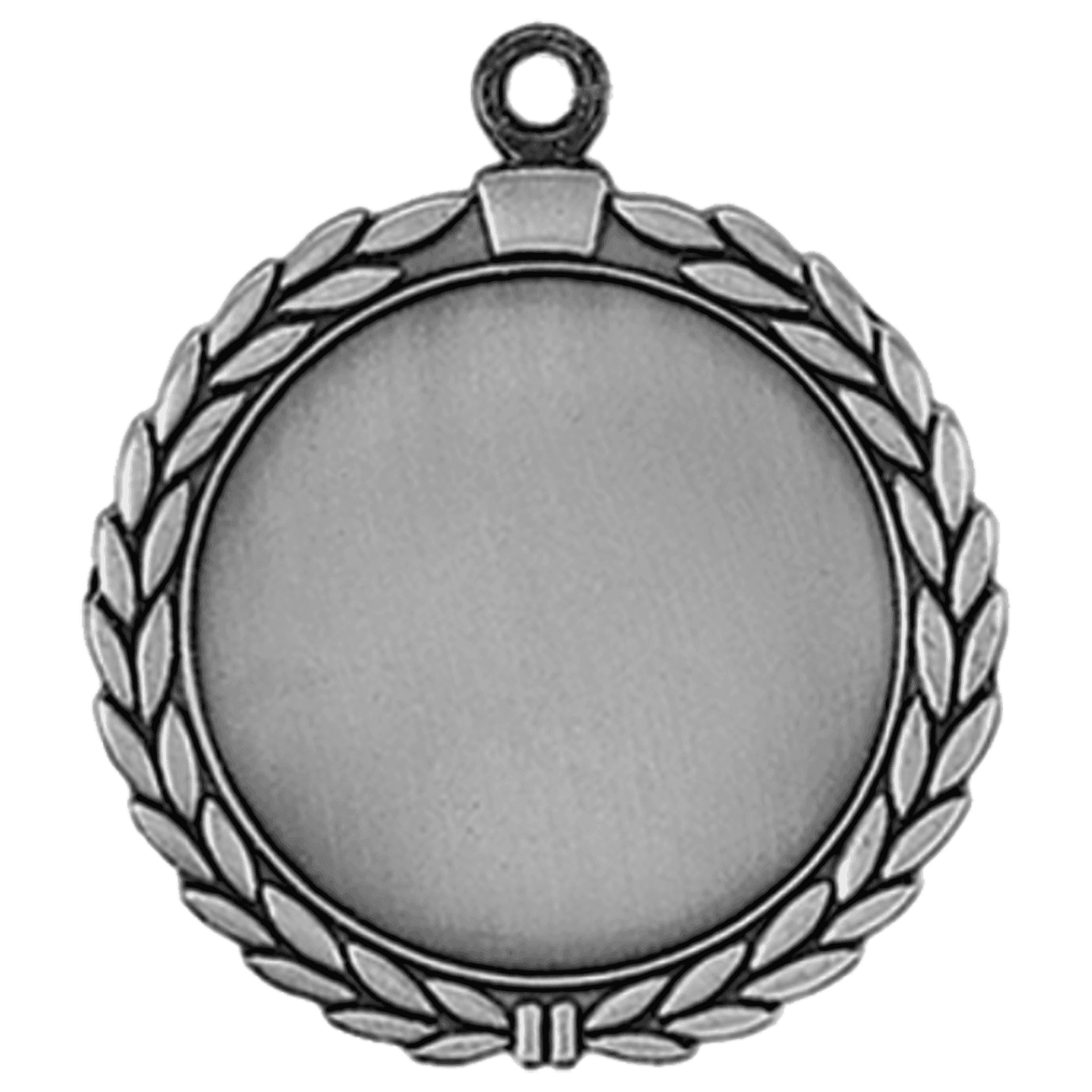 Wreath 2" Insert Holder Medal-Antique Silver (Insert Not Included)