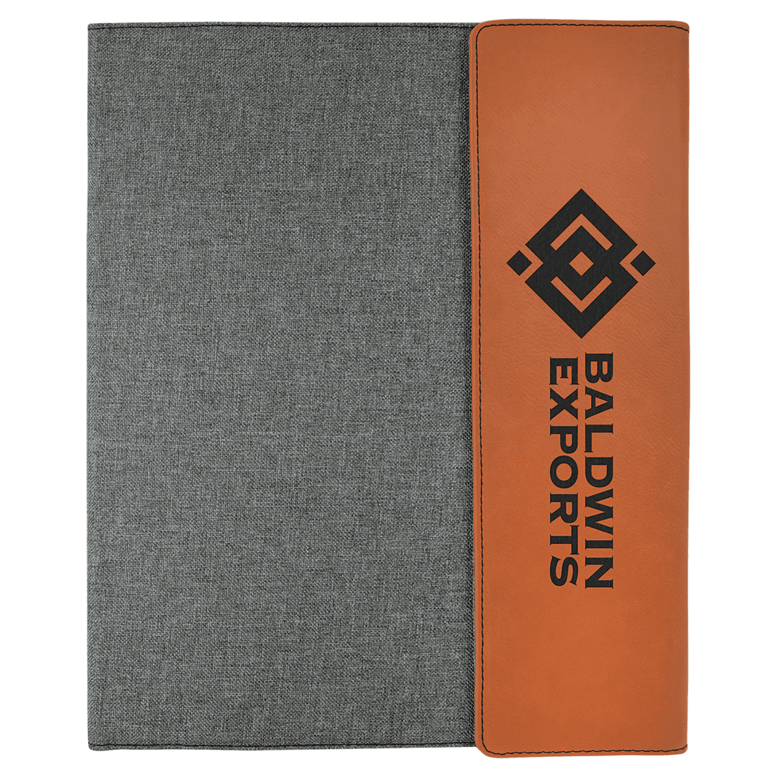 Rawhide Lasered Leatherette with Gray Canvas Portfolio