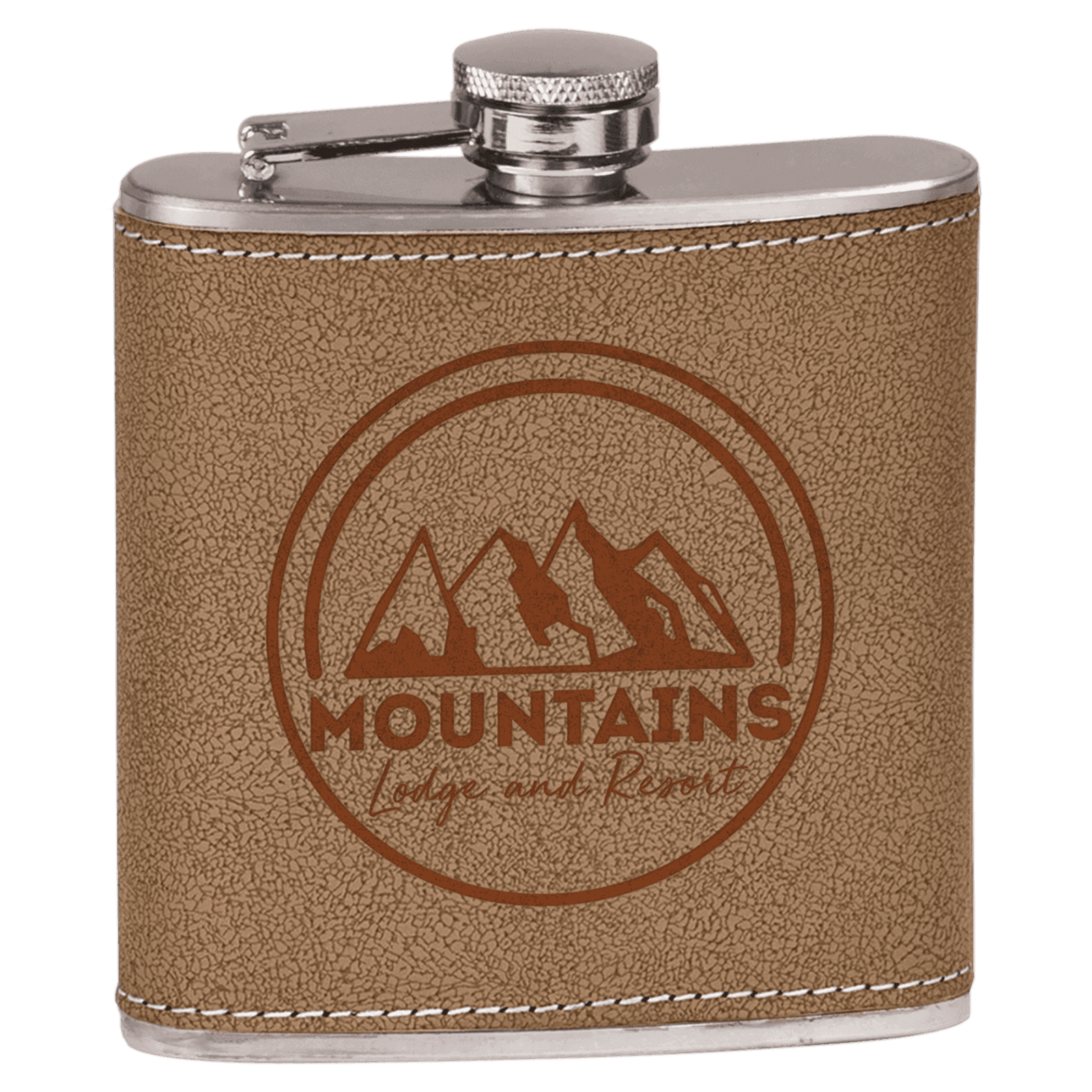 6 oz. Leather Stainless Steel Flask