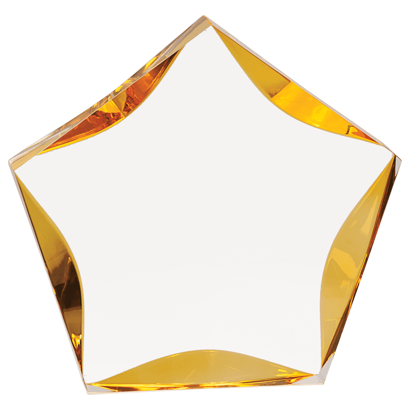 7" Clear & Gold Luminary Premier Acrylic
