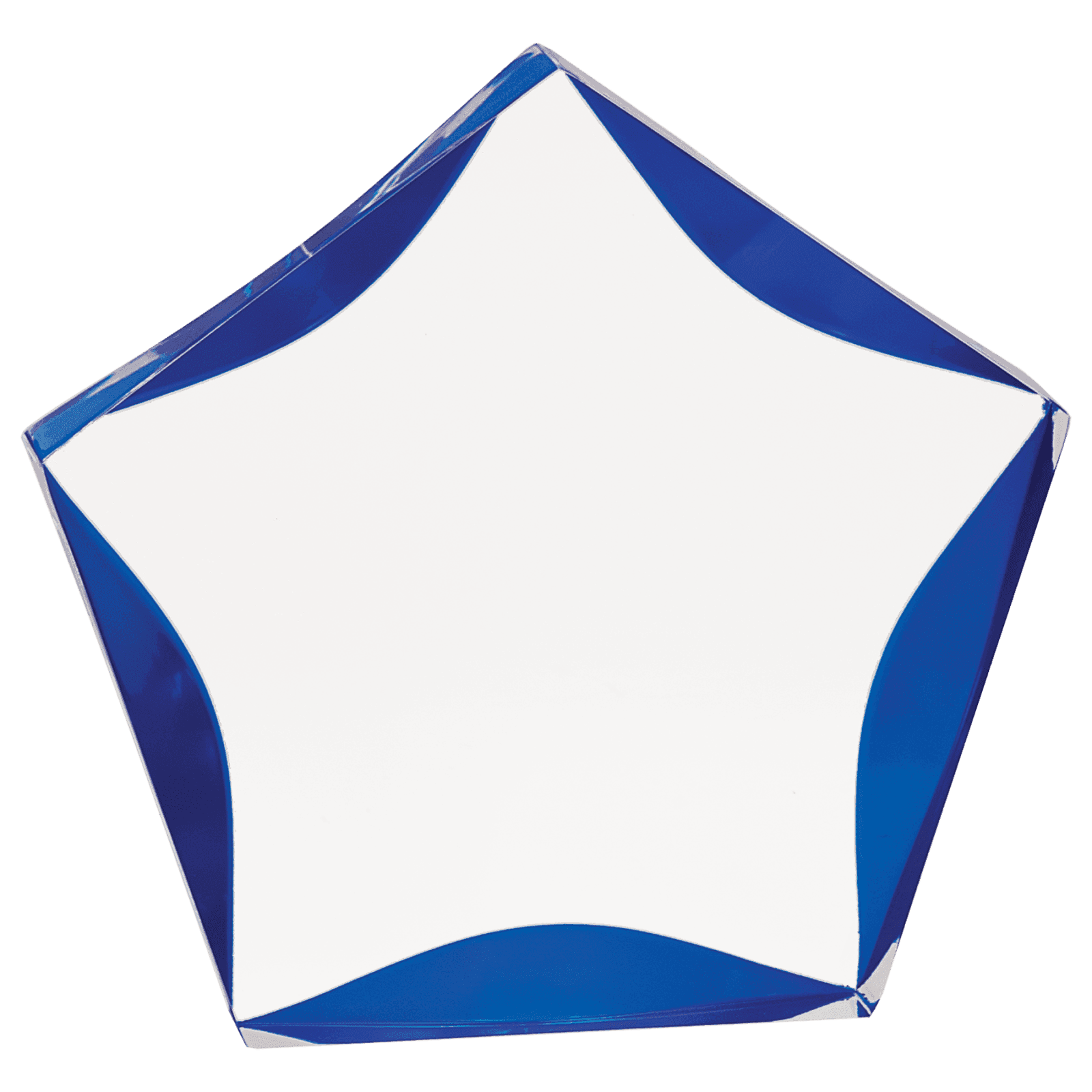 7" Clear & Blue Luminary Premier Acrylic