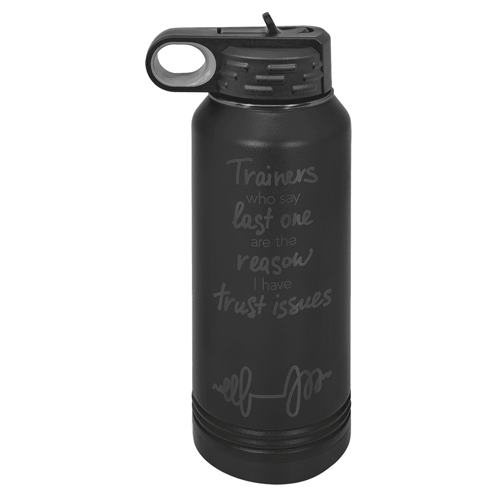 Polar Camel 32 oz. Black/Ghost Black ION-Plated Water Bottle