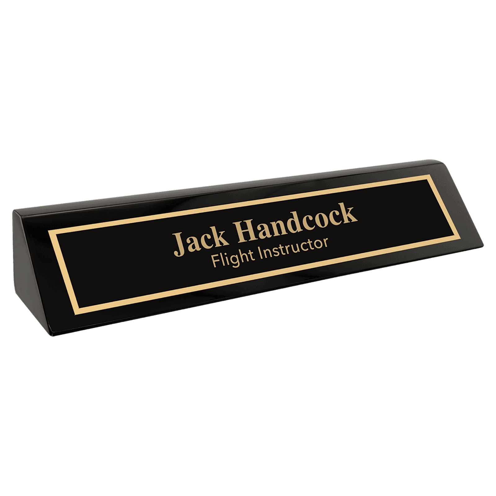 Black Piano Finish Desk Wedge