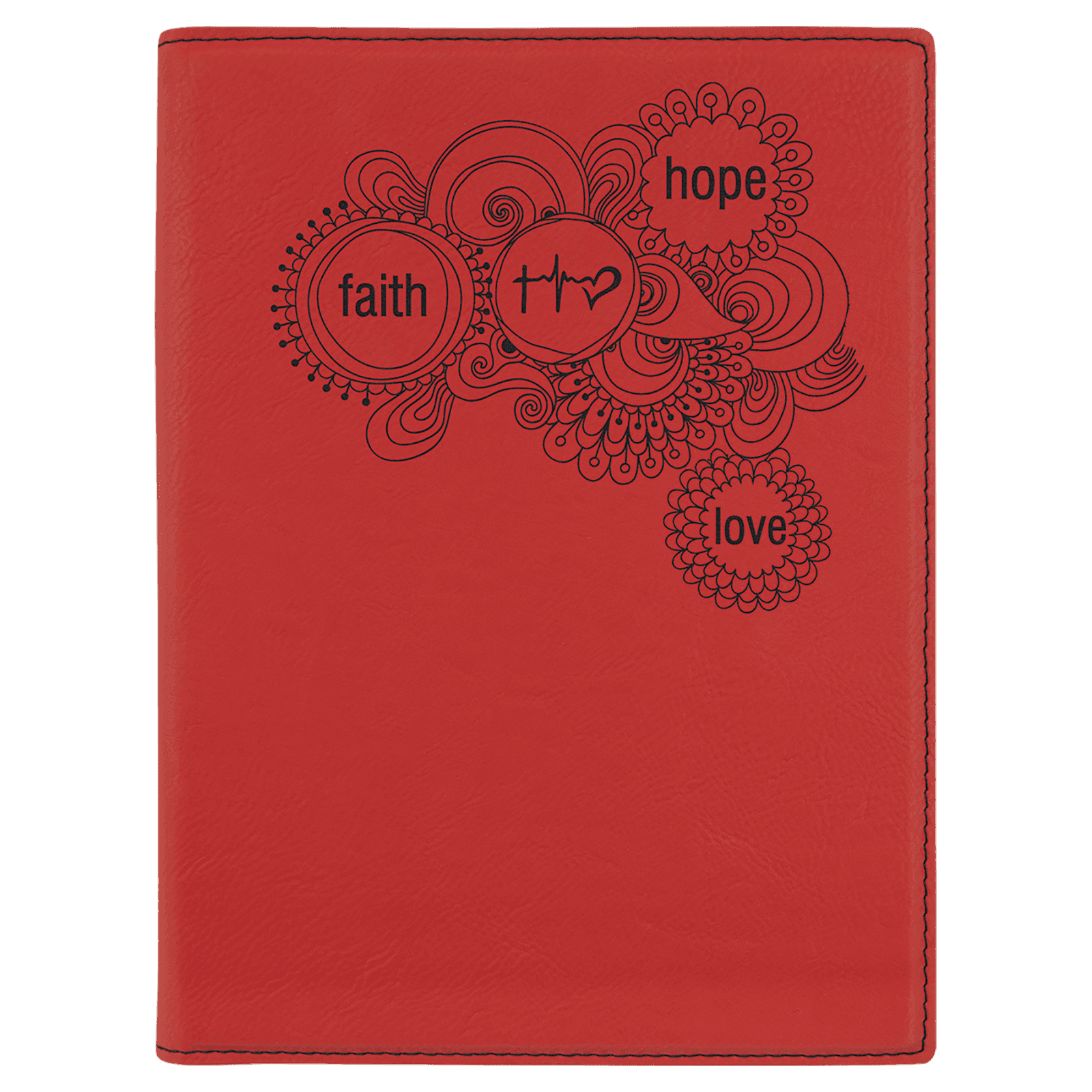 Red Leatherette Portfolio
