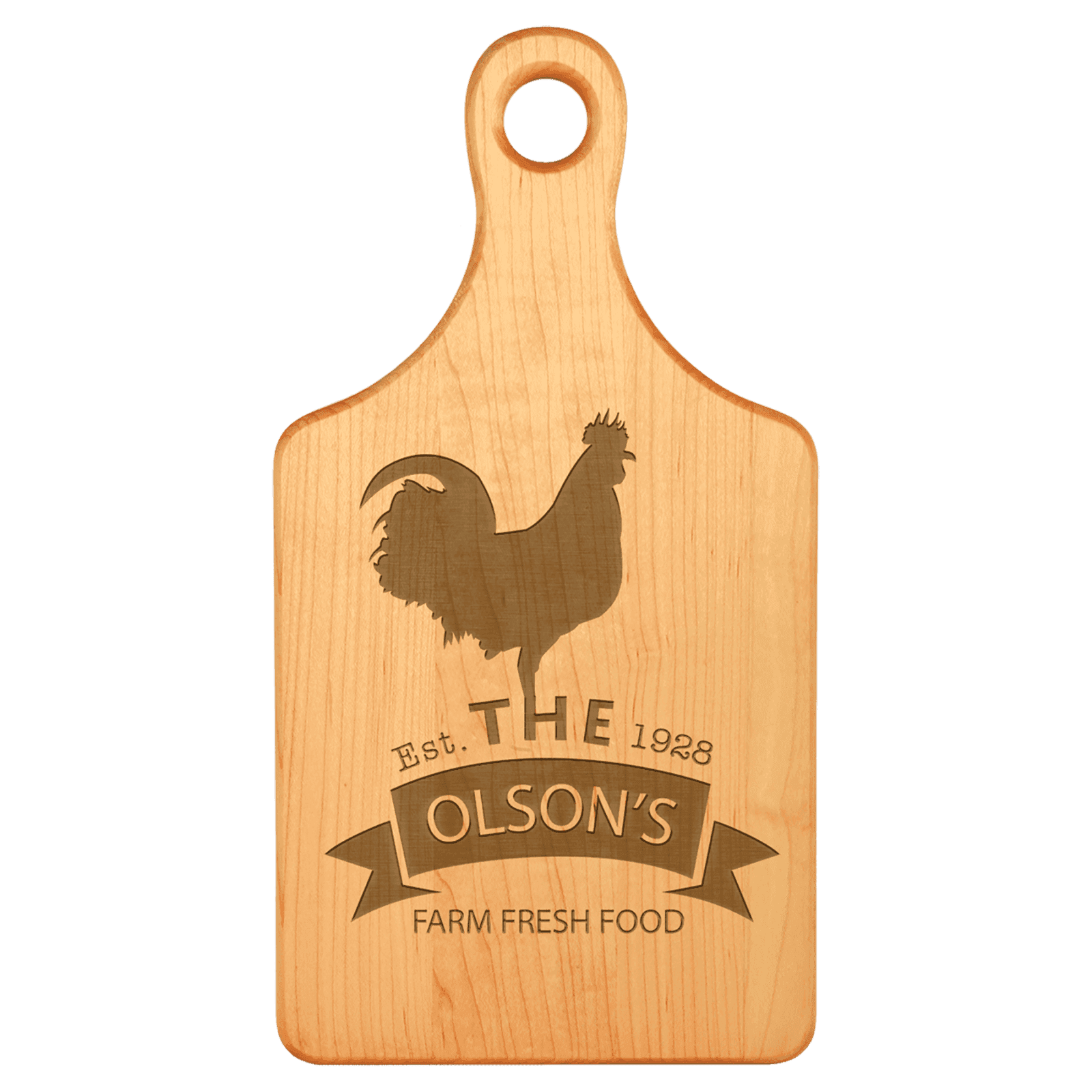 Maple Paddle Shaped Cutting Board