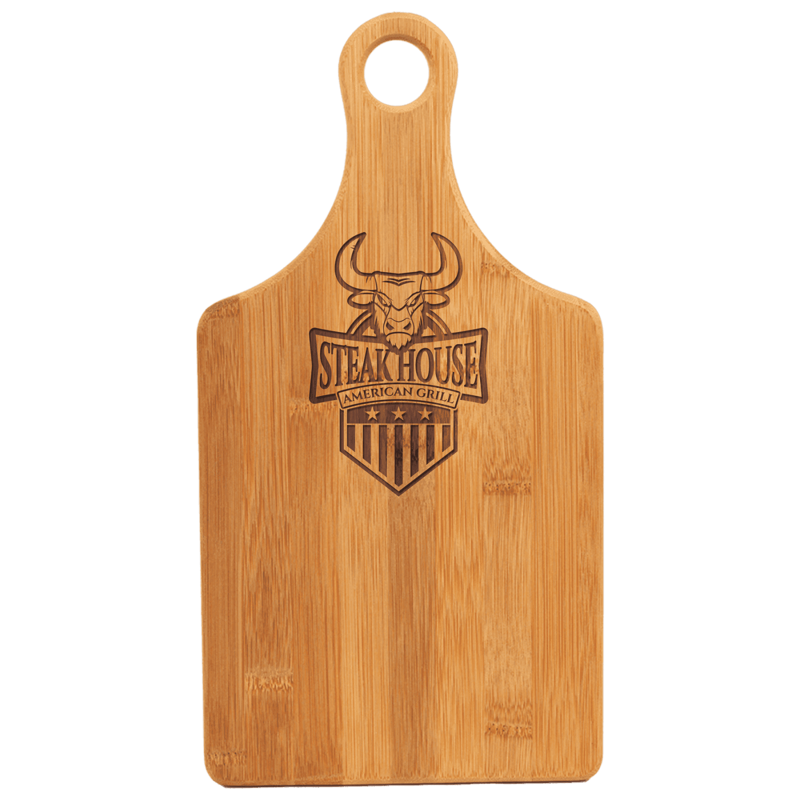 Bamboo Paddle Shaped Cutting Board