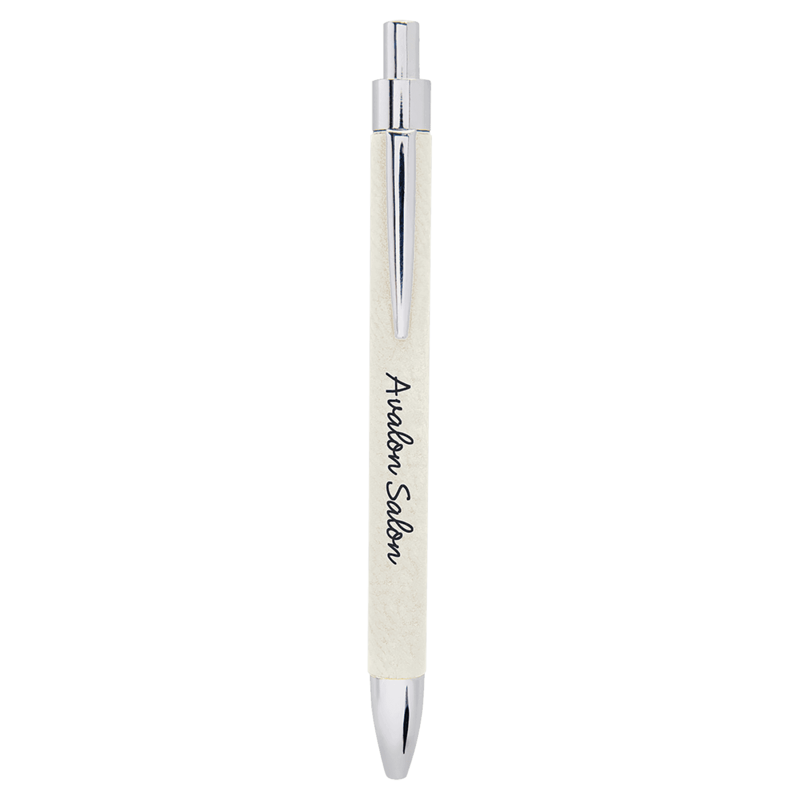White Leatherette Pen