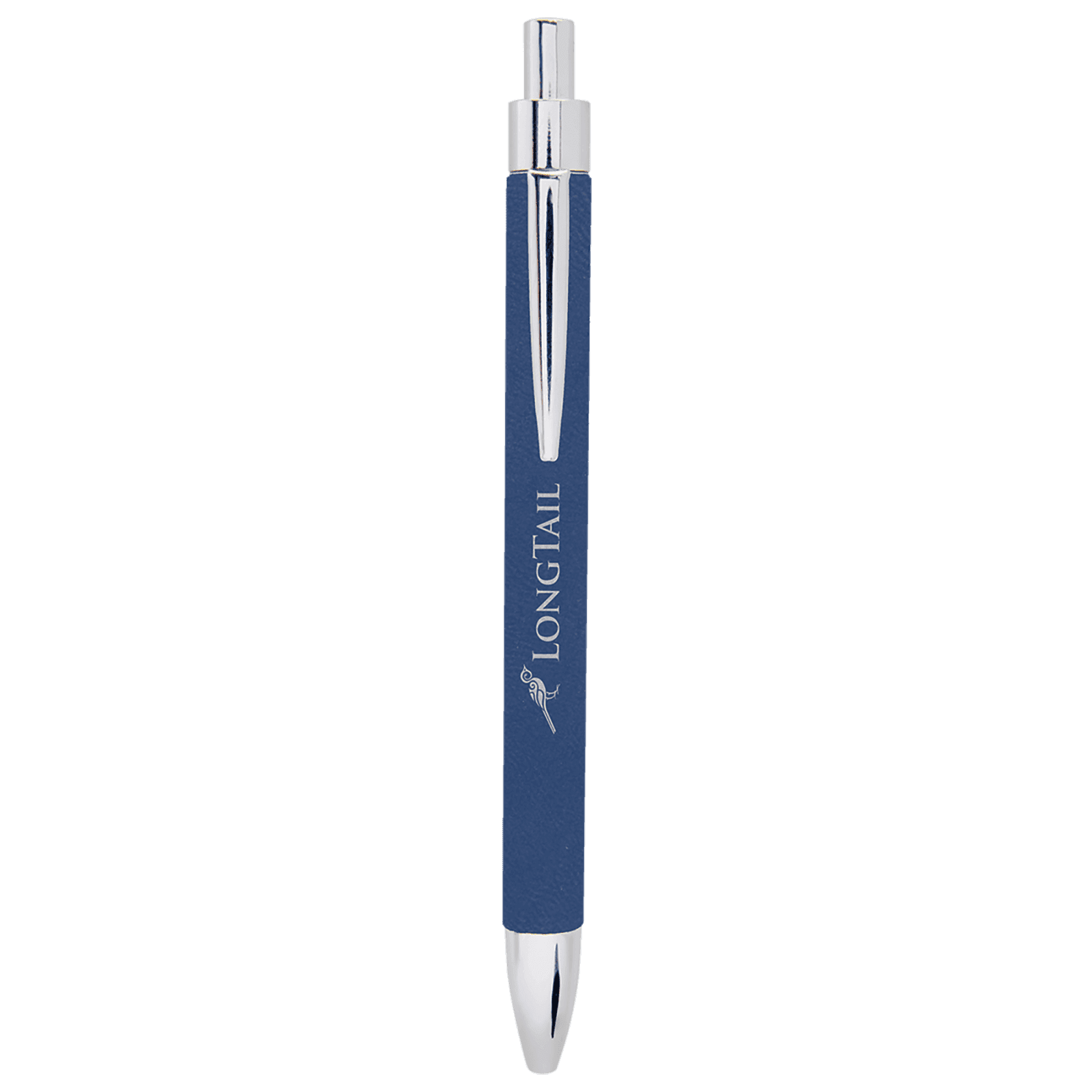 Blue/Silver Leatherette Pen