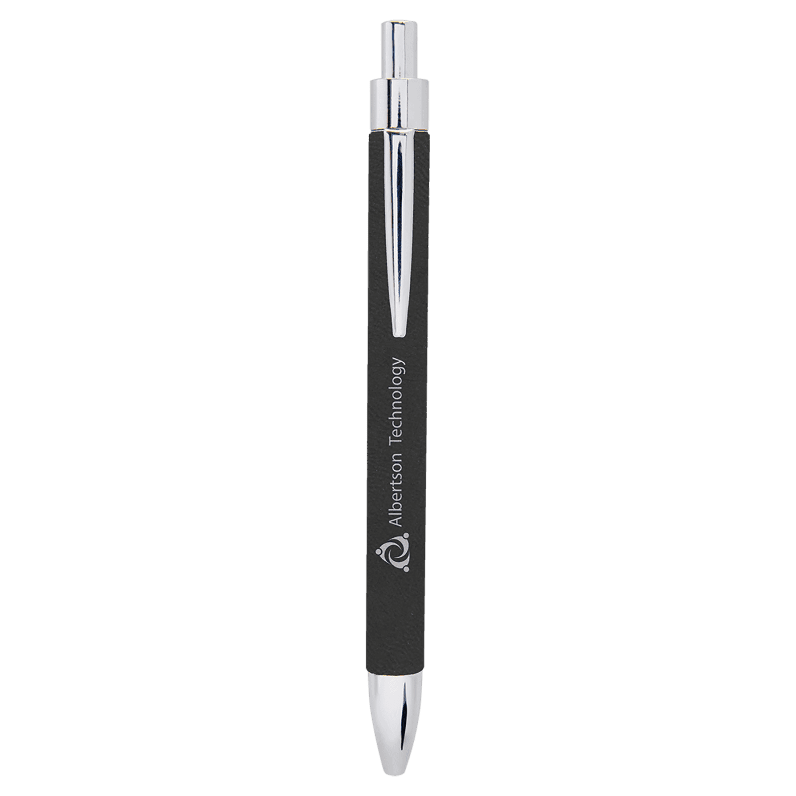 Black/Silver Leatherette Pen