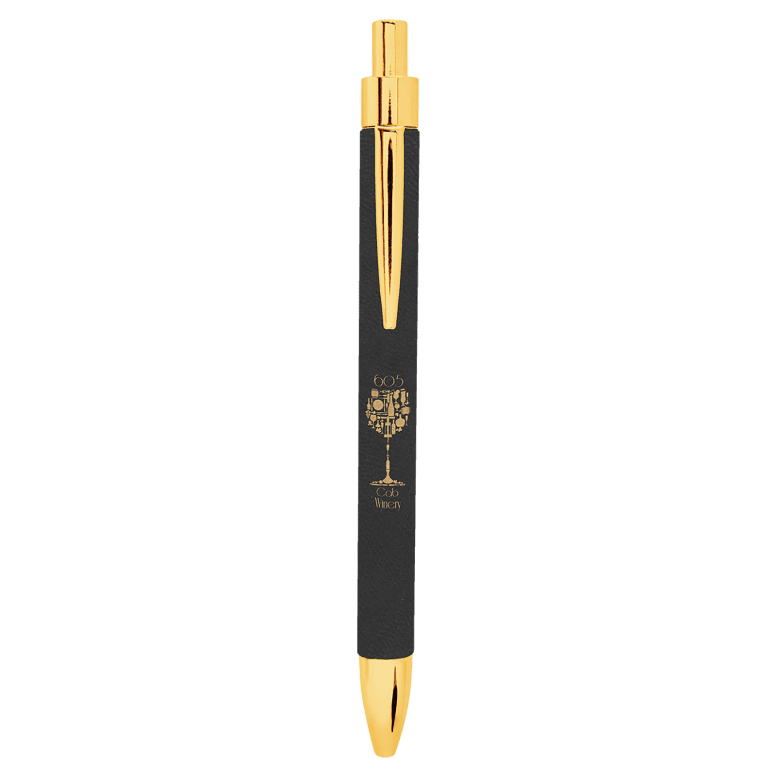 Black/Gold Leatherette Pen