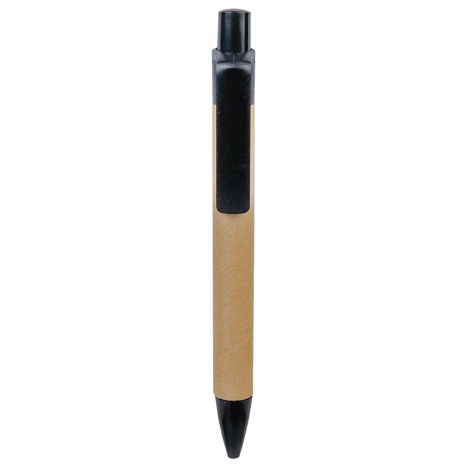 Recycled Paper Ballpoint Pen with Black Plastic Trim